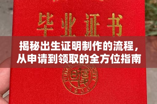 旌阳揭秘出生证明制作的流程，从申请到领取的全方位指南