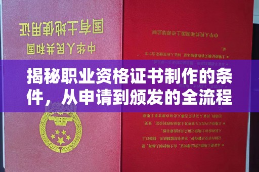 旌阳揭秘职业资格证书制作的条件，从申请到颁发的全流程解析